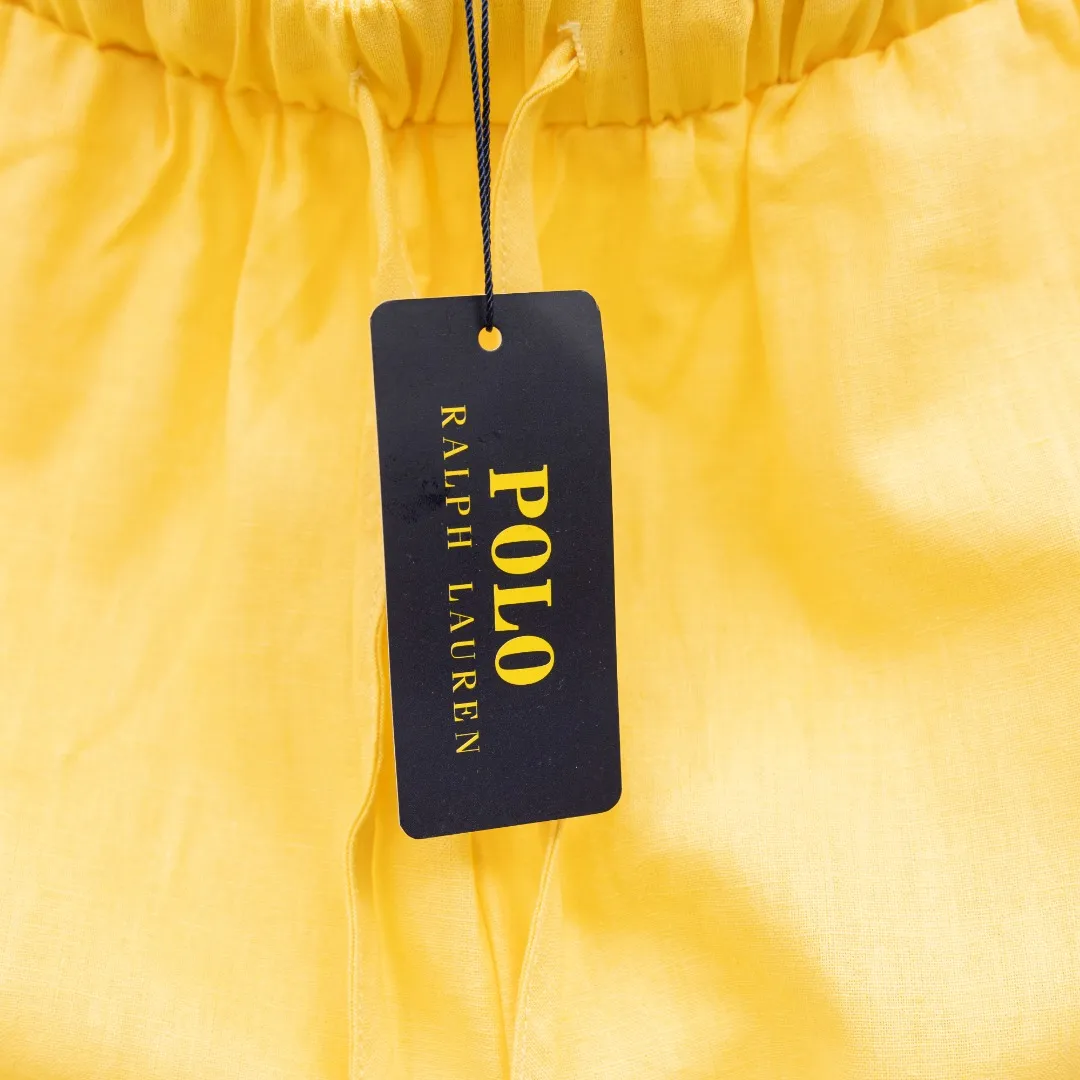 P270 top version (different currencies) You can scan the QR code to enter the official website. Style: Ralph Lauren POLO linen old money style embroidered trousers. Color: Picture color. Size: S-L. Fabric: Linen. Accessories: Full set of customized accessories. No gender distinction. Same style for men and women.